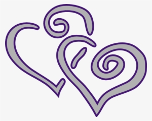 How To Set Use Purple Silver Heart Clipart - Purple Hearts #3252134