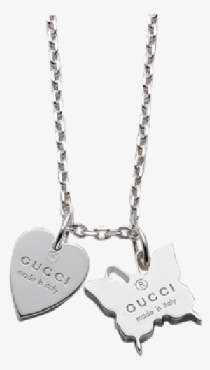 Gucci Trademark Silver Butterfly And Heart Necklace - Dyrberg/kern #3252315