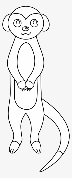 Meerkat Cartoon Outline #3252344