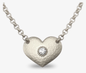 Danon Silver Heart Charm Necklace - Belcher Chain With Heart Pendant Gold #3252370