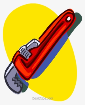 Monkey Wrench Royalty Free Vector Clip Art Illustration - Wrench #3252762
