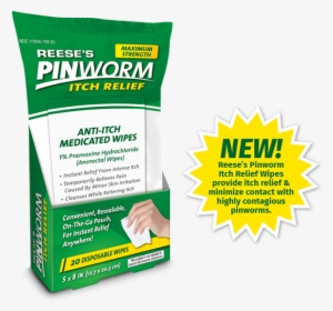 Reese's Pinworm Itch Relief Wipes - Reeses Pinworm Medicine 1 Oz #3253424