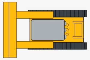 How To Set Use Simple Yellow Bulldozer Clipart - Top View Of A Bulldozer #3254063