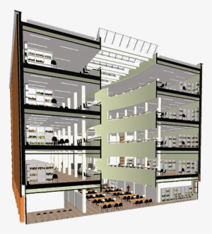 By Way Of Landmarks, The Building Serves As The Centerpiece - Biblioteca Bergamo Mario Botta #3254111