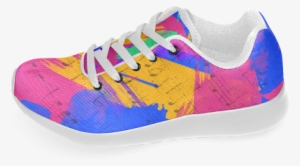 Groovy Paint Brush Strokes With Music Notes Women's - Outdoor Shoe #3254472