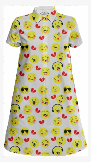 Funky Emoji Shirt Dress $98 - Day Dress #3256006