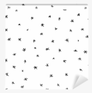 Vector Seamless Hand Drawn Stars And Snow Pattern - Paper #3257740