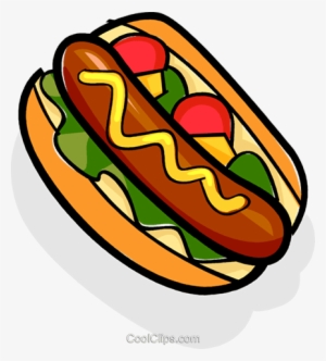 Hot Dog Royalty Free Vector Clip Art Illustration - Dibujos De Hot Dog #3257801