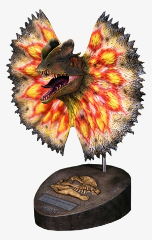 22" Bust Dilophosaurus - Dilophosaurus From Jurassic Park Transparent #3257878