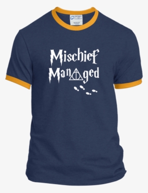 Mischief Managed Ver2 Ringer Tee - Mischief Managed - Maurader's Map Harry Potter Parody #3259601