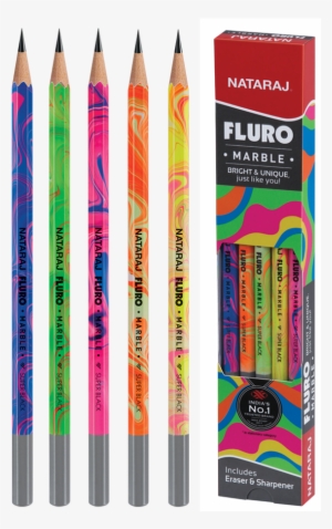 Nataraj Fluro Marble Pencil Pack - Nataraj Fluro #3260391