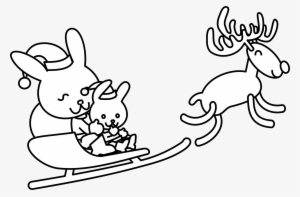 Png Freeuse Download Santa Bunny Coloring Page - Christmas Bunny Coloring Pages #3260876