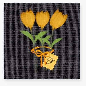 Custom Spring Yellow Watercolor Tulips Bouquet Sticker, - Tulip #3261120