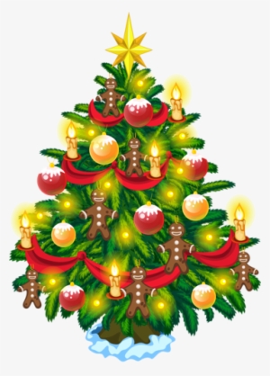 Christmas Tree Clipart, Christmas Tree Wreath, Christmas - Christmas Tree #3261180