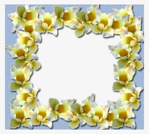 Yellow Border Frame Png File - Yellow Flowers Border Only #3262172