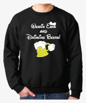 Wearing Ears And Drinking Beers Mickey Mouse Hand And #3263269