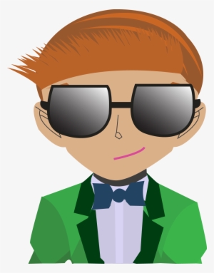 Evan Smiling While Wearing Sunglasses - Cartoon #3263524