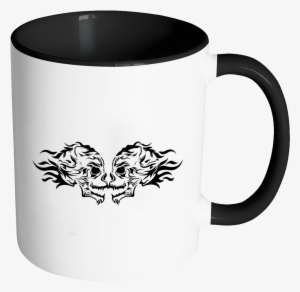 Fire Skull Accent Mug - Coffee Morning Motivational Quotes #3264112