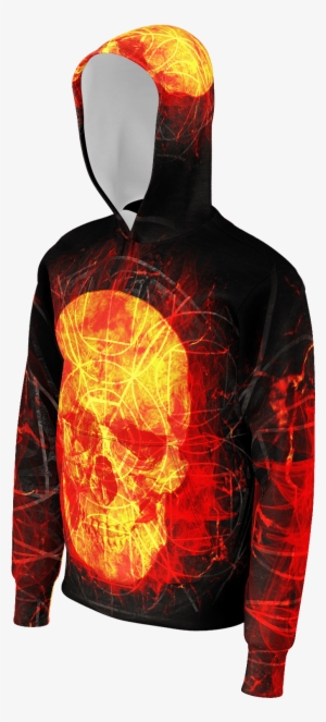 Matrix Fire Skull Hoodie - Hoodie #3264234
