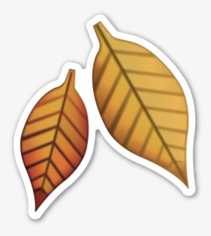 Fallen Leaf Emoji Emoticons, Emojis, Smileys, Emoji - Leaves Emoji Transparent Background #3264970