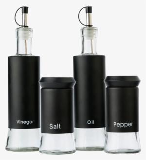 Main - Eco - 4 Piece Glass Oil & Vinegar Holder, Salt #3266649