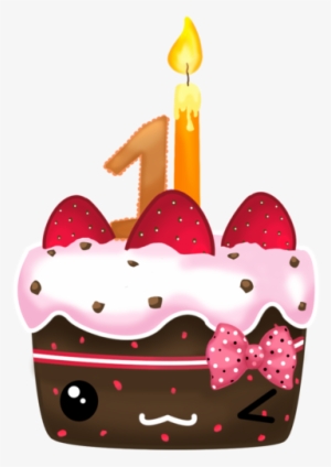 Bday By Bunnyandi On Deviantart - Kawaii Birthday Cake Png #3267197