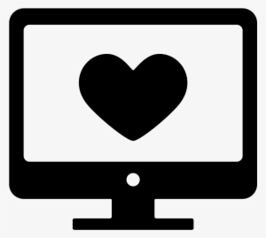 Desktop Computer Displaying An Image Of A Heart - Computer Screen With Heart #3268730