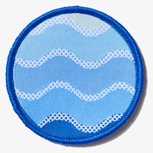 Larkshead Blue Waves Patch - Circle #3268961