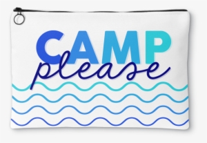 Camp Please Blue Waves Accessory Pouch - Waves Throw Pillow #3269175