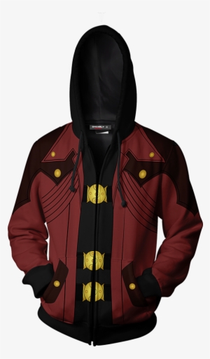 Dante Devil May Cry Cosplay Zip Up Hoodie Jacket #3270506