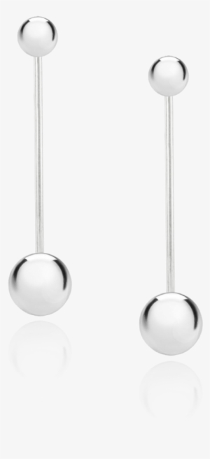 Single Metallic Ball Earrings - Earrings #3270703