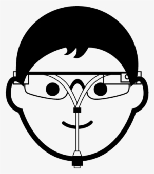 Young Man With Eyeglasses And Google Glass - Glasses #3270812