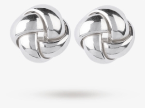 Italian Sterling Silver Small Knot Stud Earrings - Dyrberg/kern #3270885