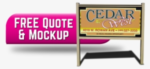 Request A Quote For Custom Post And Panel Signs, Give - Signage #3273709