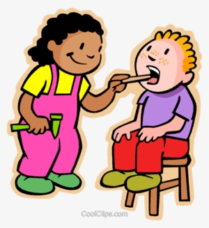 Little Girl And Boy Playing Doctor Royalty Free Vector - Non Physical Care Routine #3274537