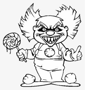 Dibujo De Payaso Diabólico Para Colorear - Payaso Asesino Para Colorear #3274978