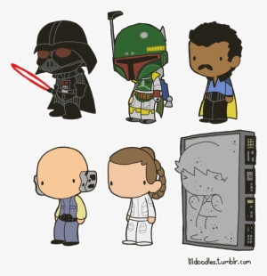 Star Wars Clipart Doodles - Cartoon Han Solo In Carbonite #3275297