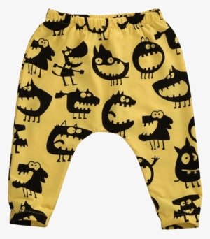 Petite Bello Pants Yellow / 0-6 Months Shadow Monster - Schöner-leben Jersey Stoff Monster Blau Schwarz #3275424
