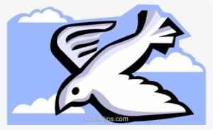 Stylized Dove Royalty Free Vector Clip Art Illustration - Colomba Stilizzata Png #3276113