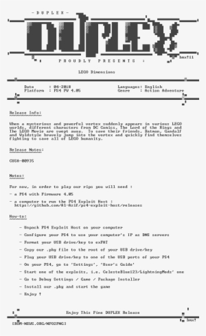 Lego - Dimensions - Ps4-duplex - - Ps4 Duplex #3276299