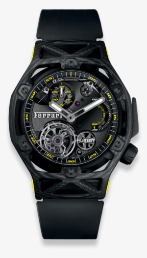 Novelties Techframe Ferrari Tourbillon Chronograph - Big Bang Unico Black Magic Bracelet #3276542