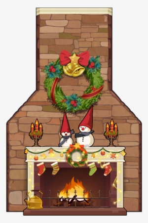 Hq's Christmas Fireplace - Cartoon #3281702