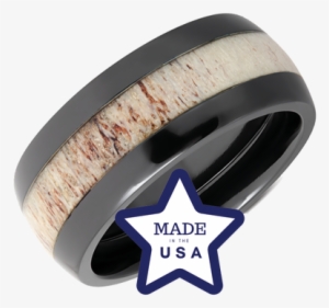 Wide Deer Antler Ring - Zirconium #3282818