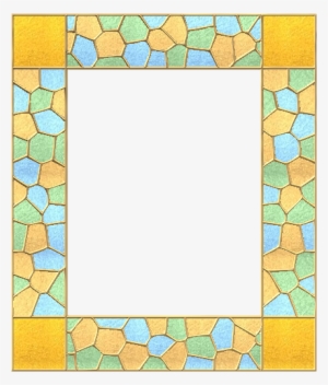 Picture Frame Leaves Stainedglass 04 - Picture Frame #3283056