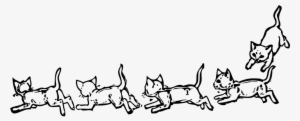 Kitten Clipart Run 6 960 X 480 Dumielauxepices Net - Kittens Clip Art Black And White #3283859