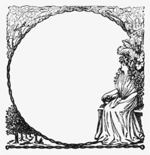 Lady And A Tree Frame Png Clip Arts - Art Nouveau Frame Tree #3284597