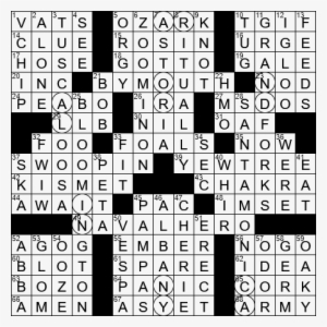 0822-17 New York Times Crossword Answers 22 Aug 17, - Latimes Crossword #3285552