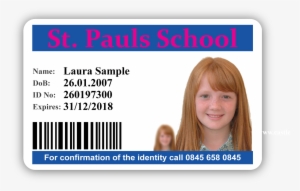 Primary School Id Card Sample - School Id Card Png #3285745