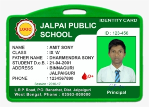 Sh030 - School Id Card Png #3285987