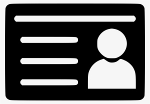 Student Id Card - Id Card Icon Black Png #3286036